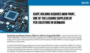 ICAPE收购丹麦PCB制造商Møn Print
